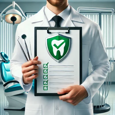 DALL·E 2025-03-24 17.00.51 – A realistic photo-style image of a dentist from the waist up, inside a modern dental clinic. The dentist’s face is not visible. He wears a white lab c DALL·E 2025-03-24 17.00.51 - A realistic photo-style image of a dentist from the waist up, inside a modern dental clinic. The dentist’s face is not visible. He wears a white lab c